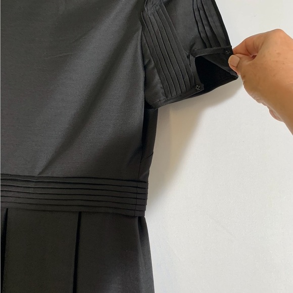 Max Studio Black Fit & Flare Mini Dress with V-Neck - Picture 5 of 9